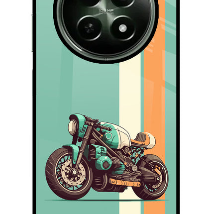 Striped Moto Drift Realme 12 5G Glass Case