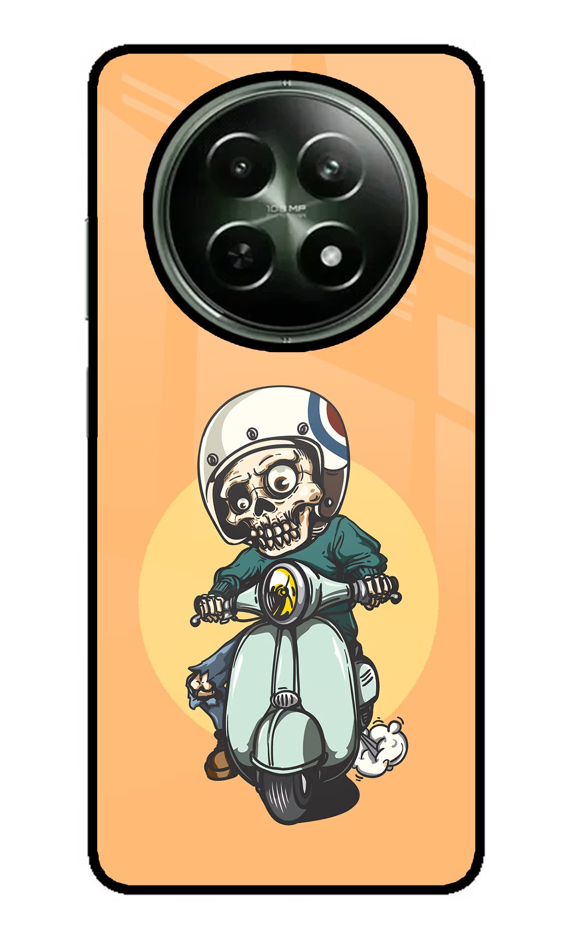 Undead Biker Realme 12 5G Glass Case Back Cover by Casekaro