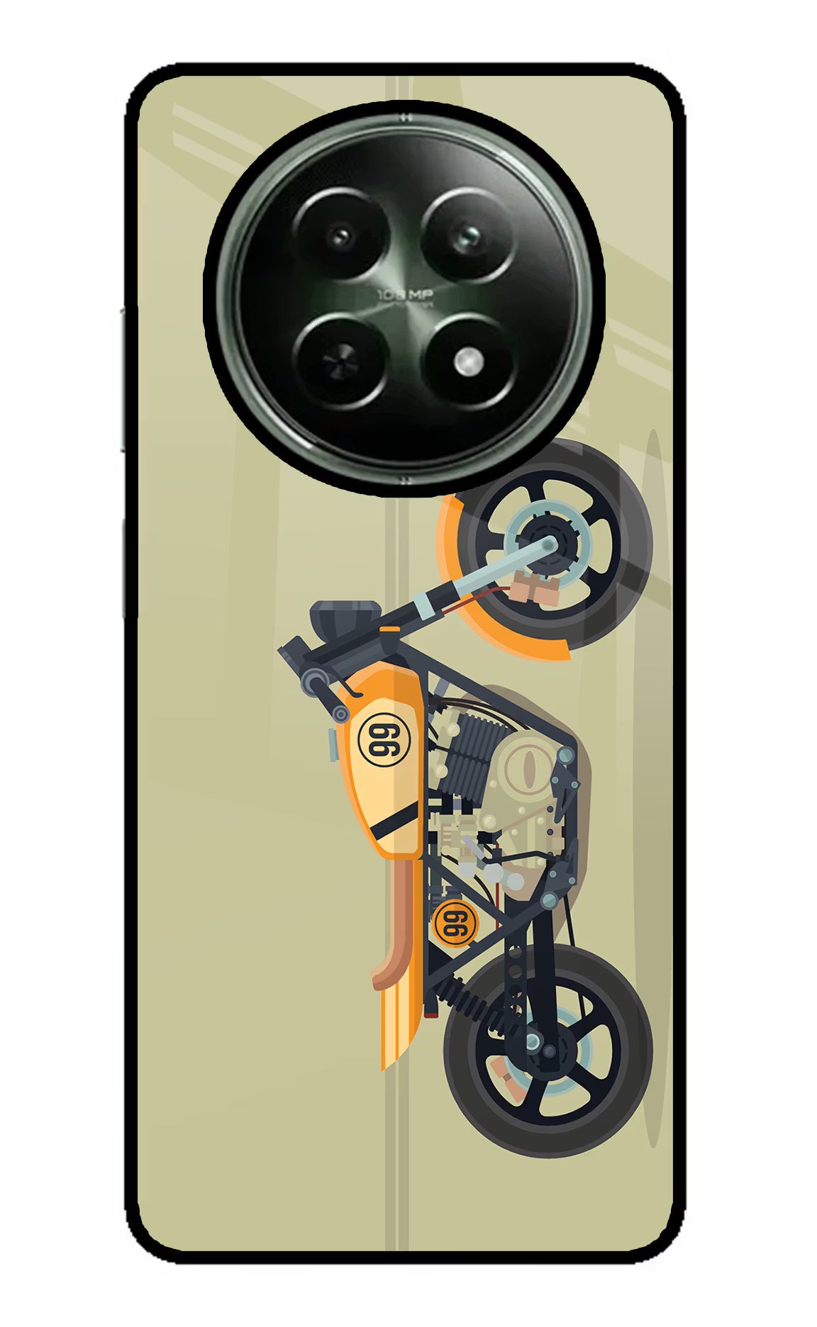 Vertical Speedster Realme 12 5G Glass Case Back Cover by Casekaro