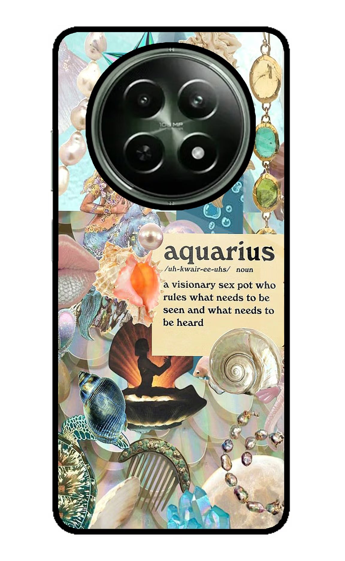 Aquarius Zodiac Realme 12 5G Glass Case Back Cover by Casekaro