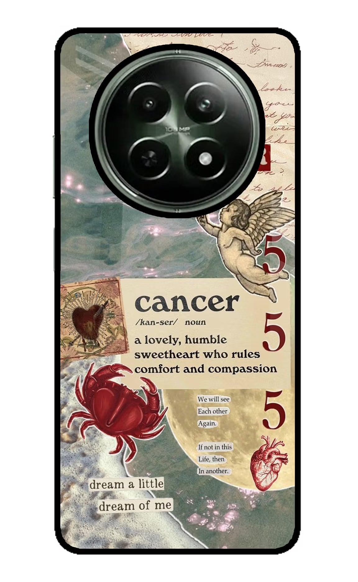Cancer Zodiac Realme 12 5G Glass Case Back Cover by Casekaro