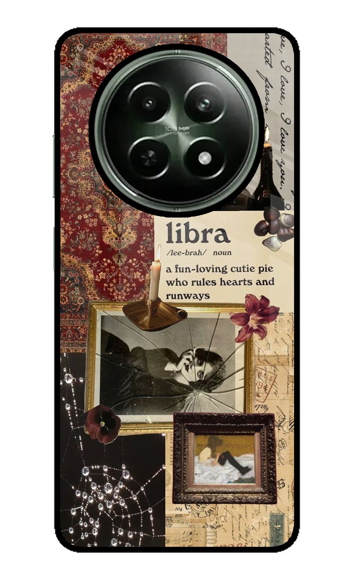 Libra Zodiac Realme 12 5G Glass Case Back Cover by Casekaro