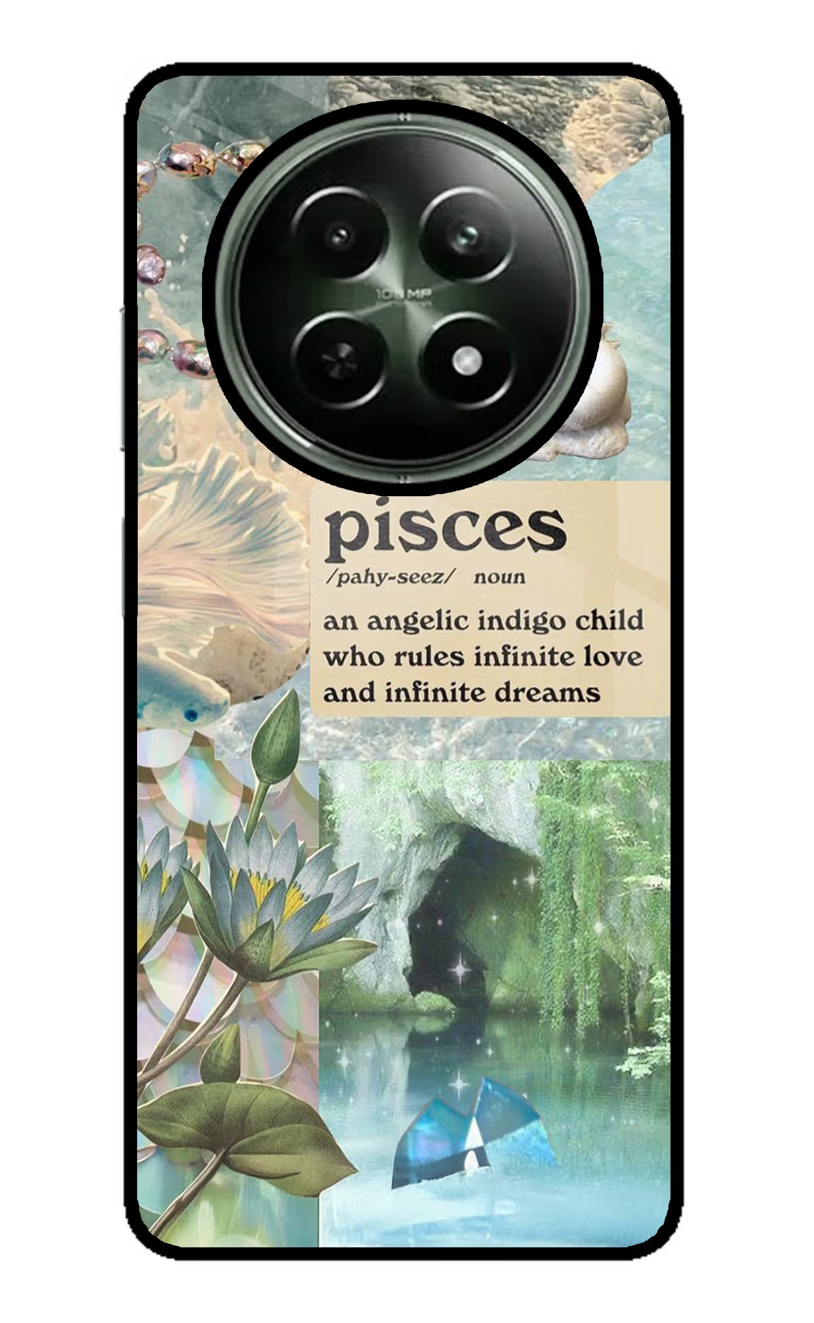 Pisces Zodiac Realme 12 5G Glass Case Back Cover by Casekaro