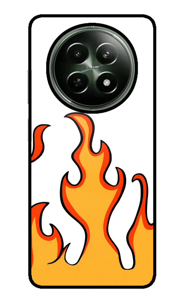 Fired Up – White Realme 12 5G Glass Case