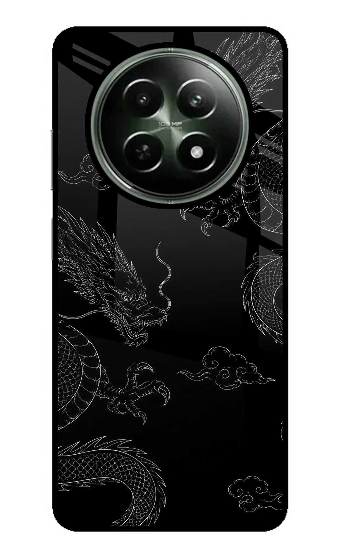 Twin Dragons Realme 12 5G Glass Case Back Cover by Casekaro