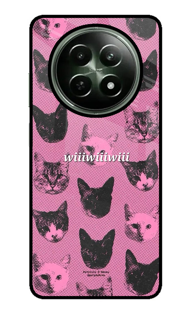 Pink Cats Realme 12 5G Glass Case