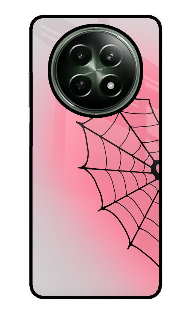 Pink Web Realme 12 5G Glass Case