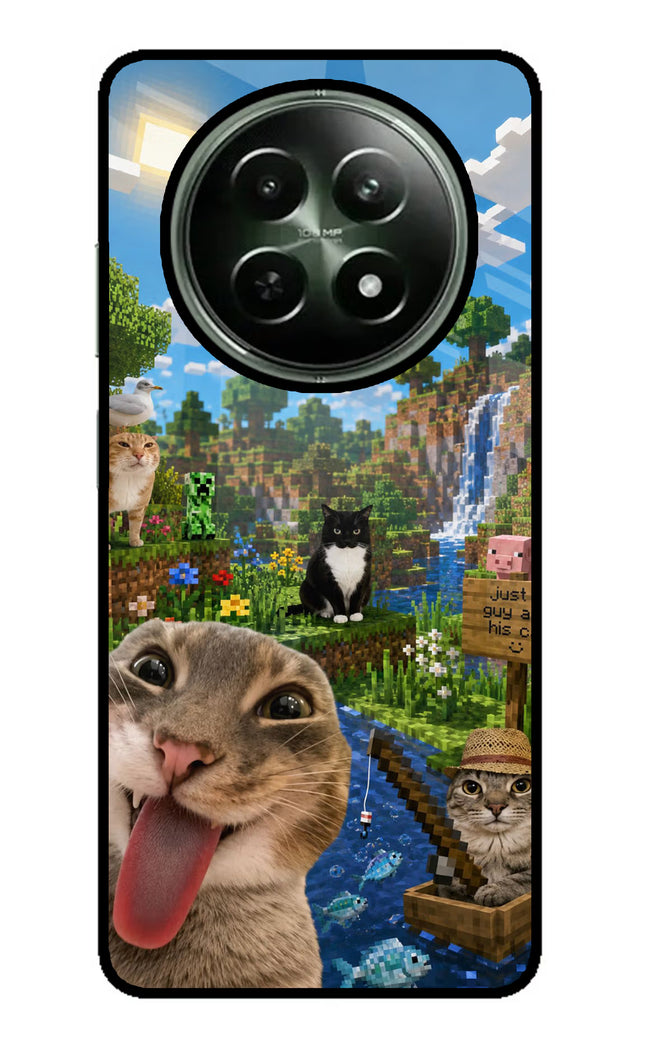Minecraft Cat Chaos Realme 12 5G Glass Case