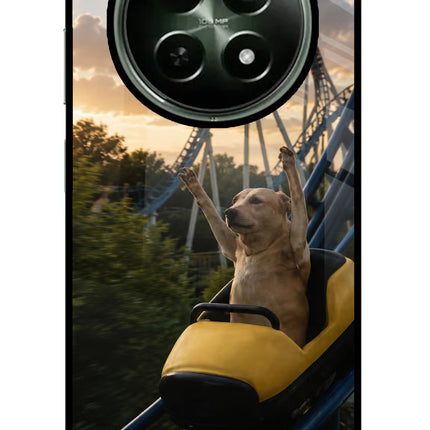 Rollercoaster Dog Realme 12 5G Glass Case