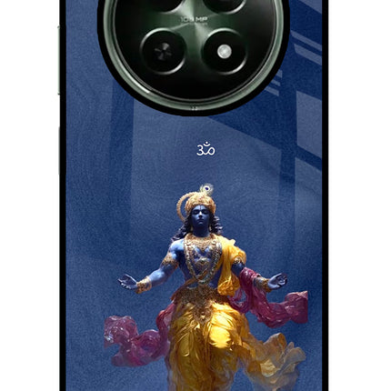 Cosmic Krishna Realme 12 5G Glass Case Back Cover by Casekaro