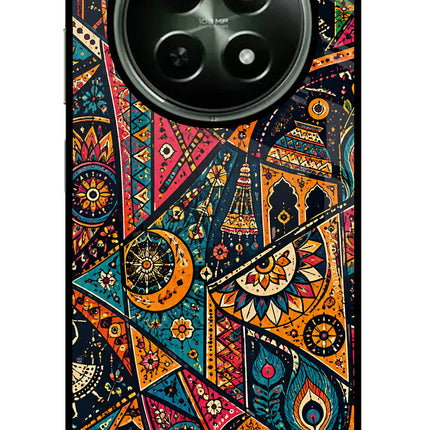 Folk Print Realme 12 5G Glass Case