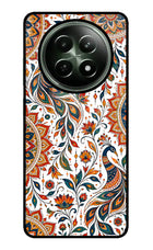 White Mayura Realme 12 5G Glass Case