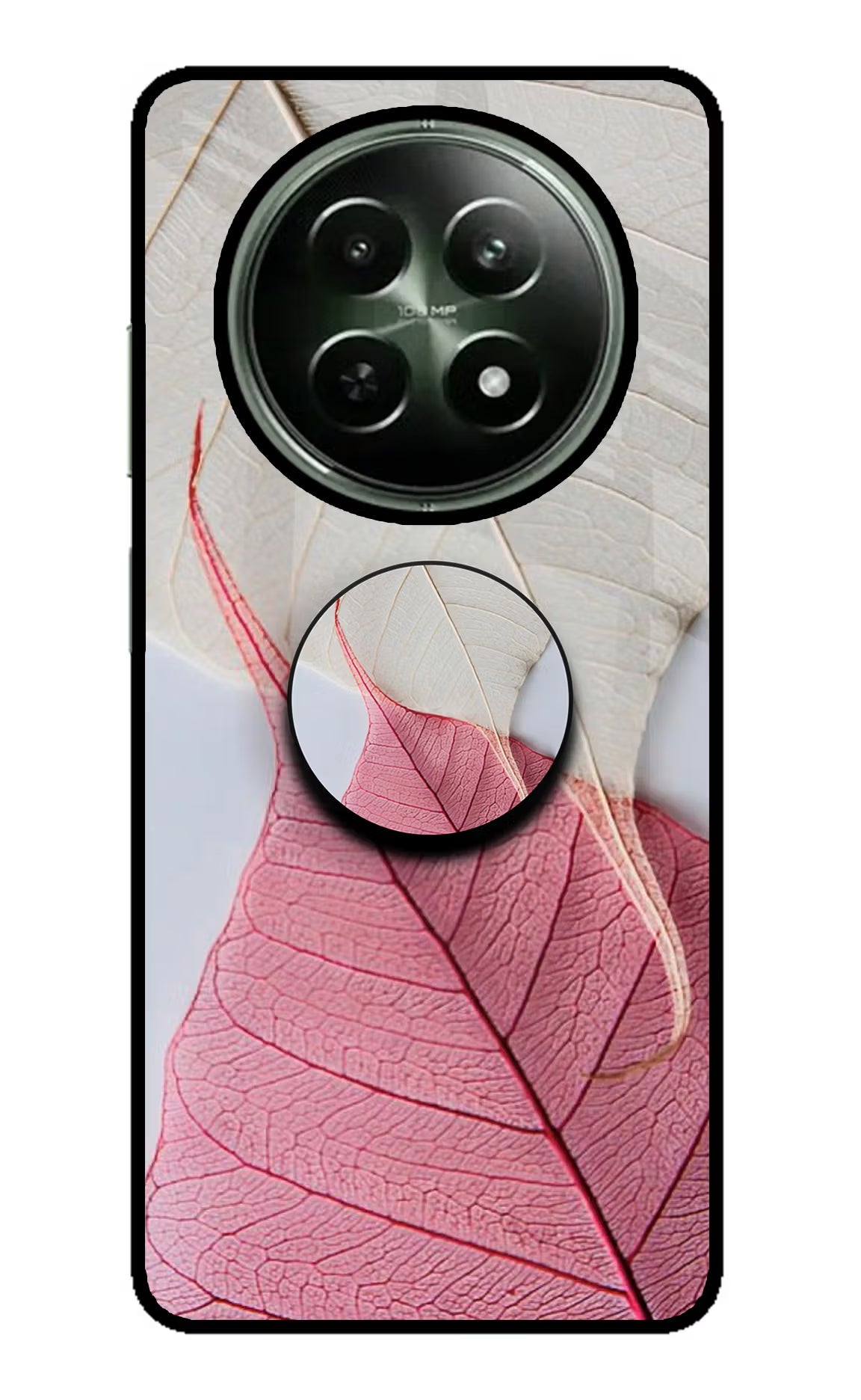 White Pink Leaf Realme 12 5G Pop Case by Casekaro