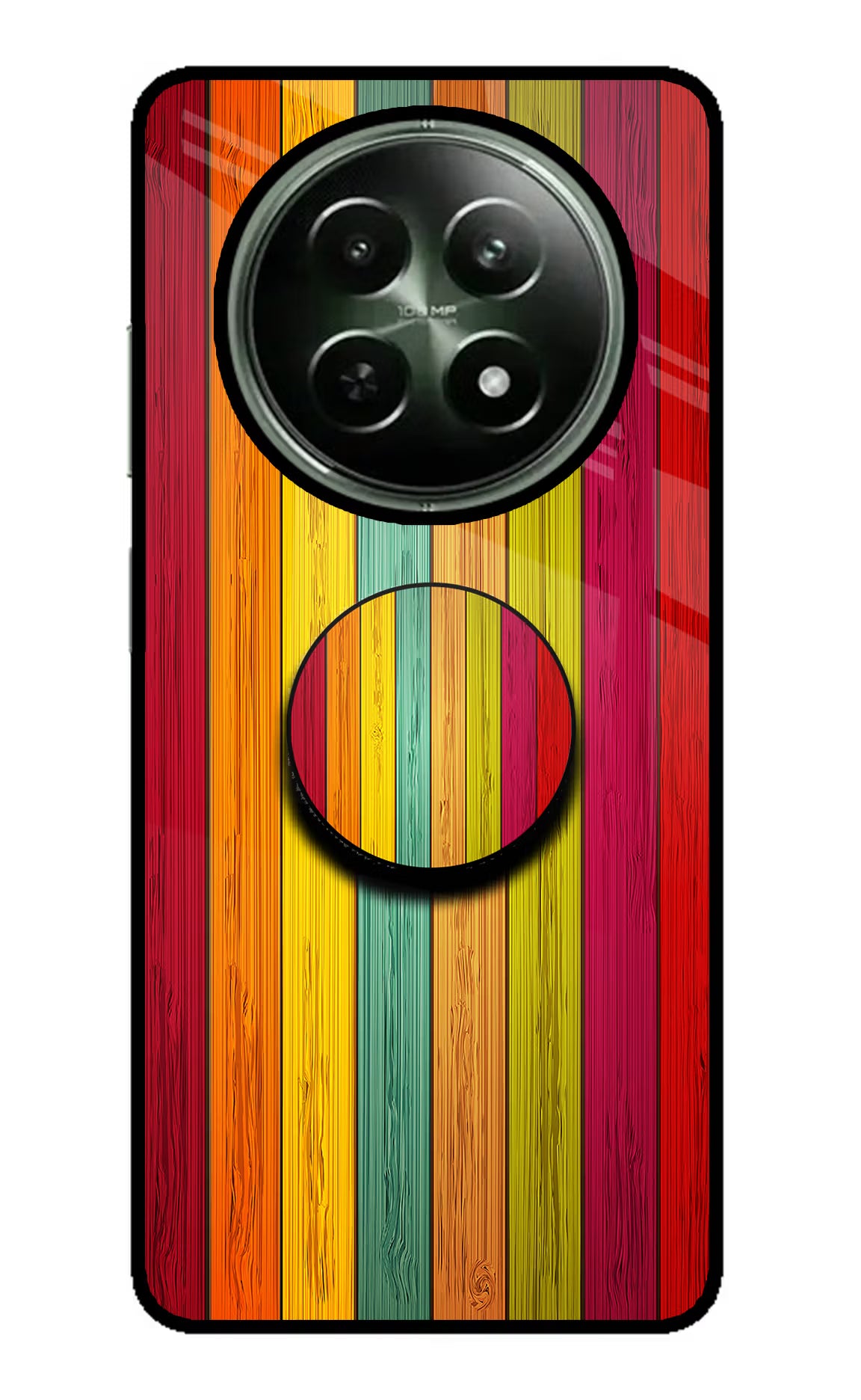 Multicolor Wooden Realme 12 5G Pop Case by Casekaro
