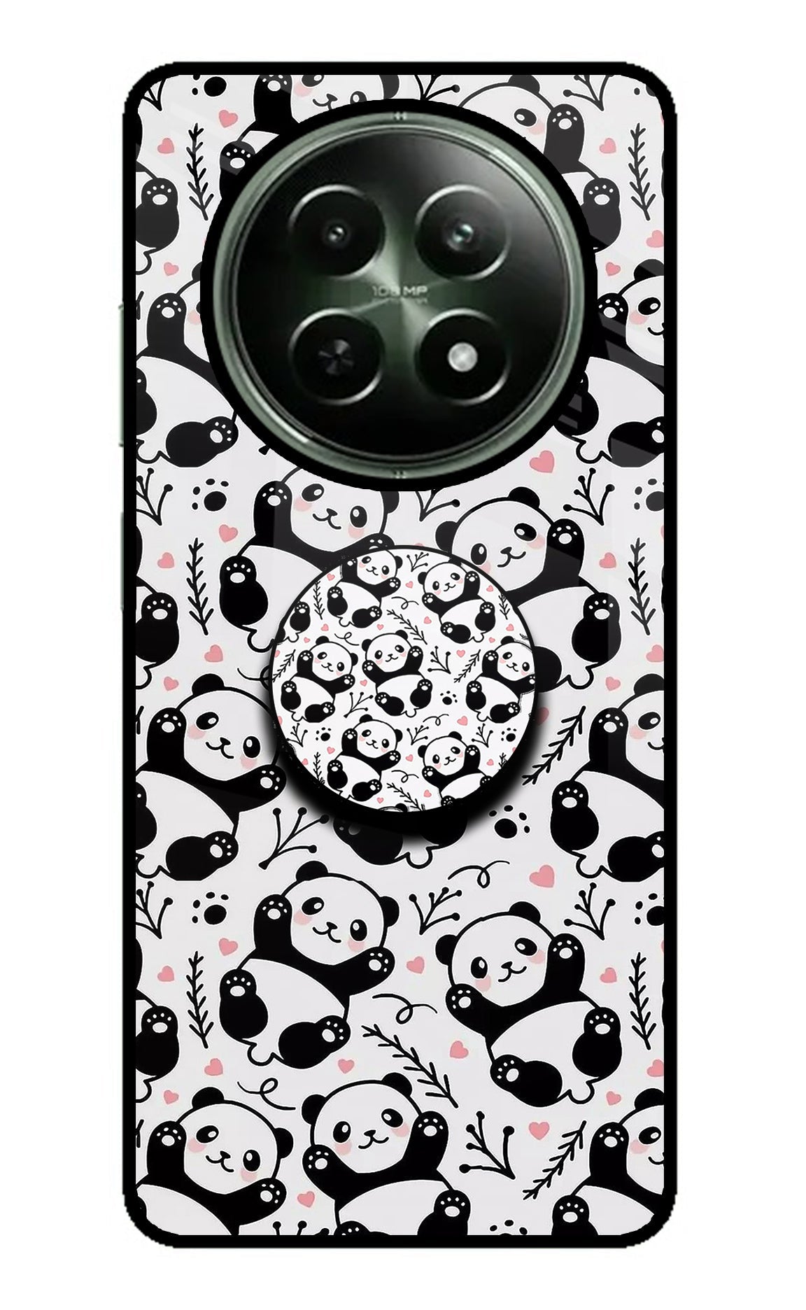 Cute Panda Realme 12 5G Glass Case