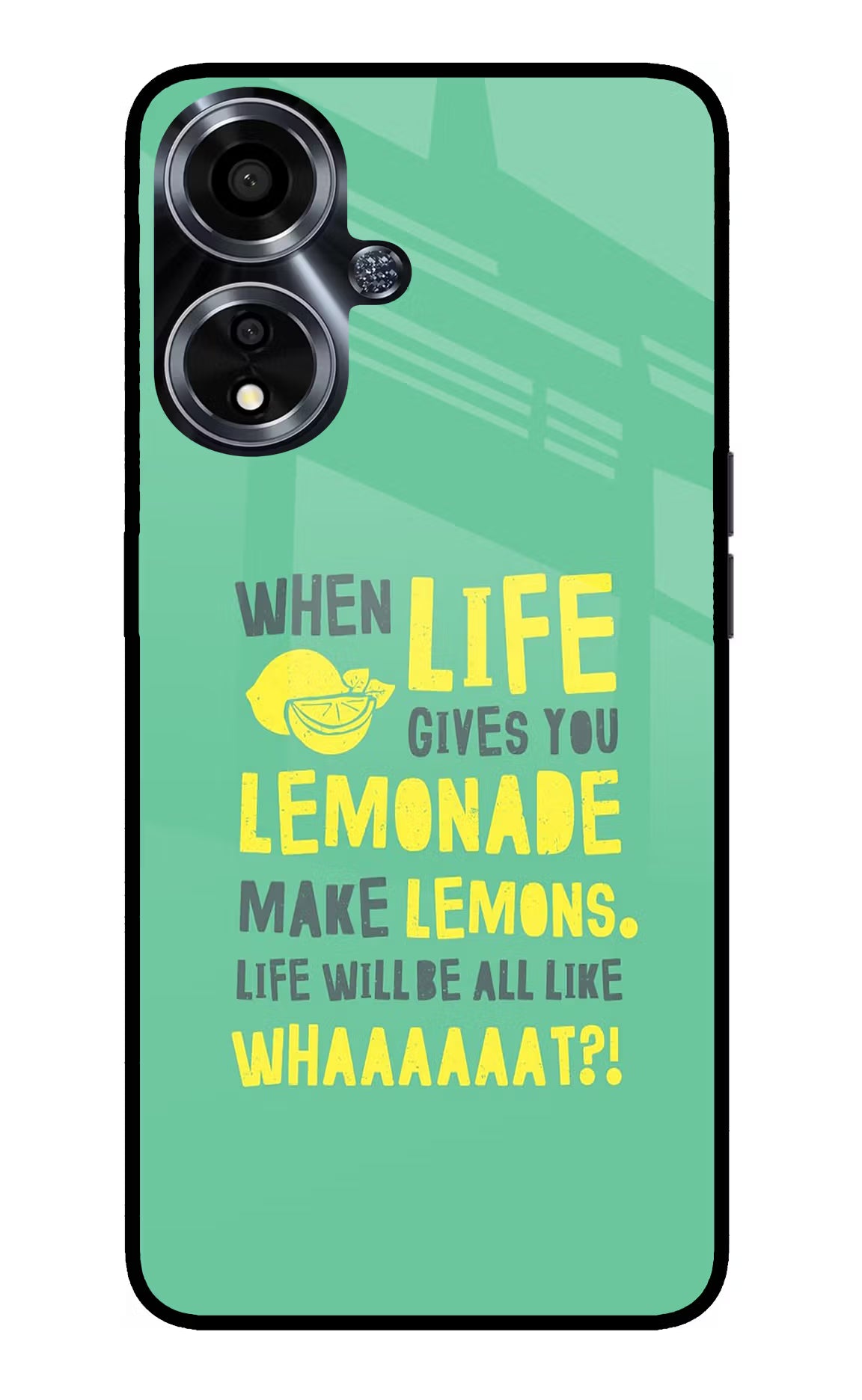 Quote Oppo A59 5G Glass Case Back Cover by Casekaro