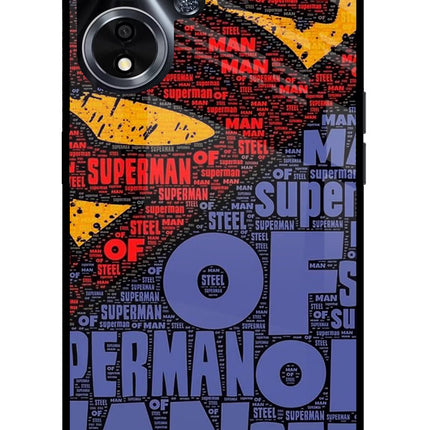 Superman Oppo A59 5G Glass Case Back Cover by Casekaro