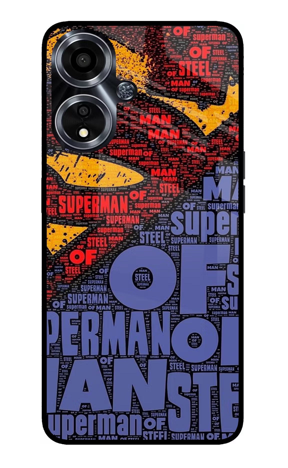 Superman Oppo A59 5G Glass Case Back Cover by Casekaro