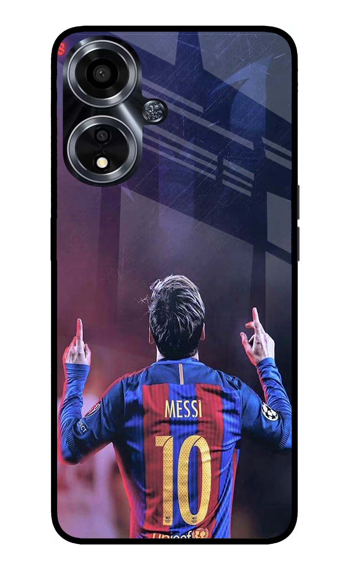 Messi Oppo A59 5G Glass Case Back Cover by Casekaro