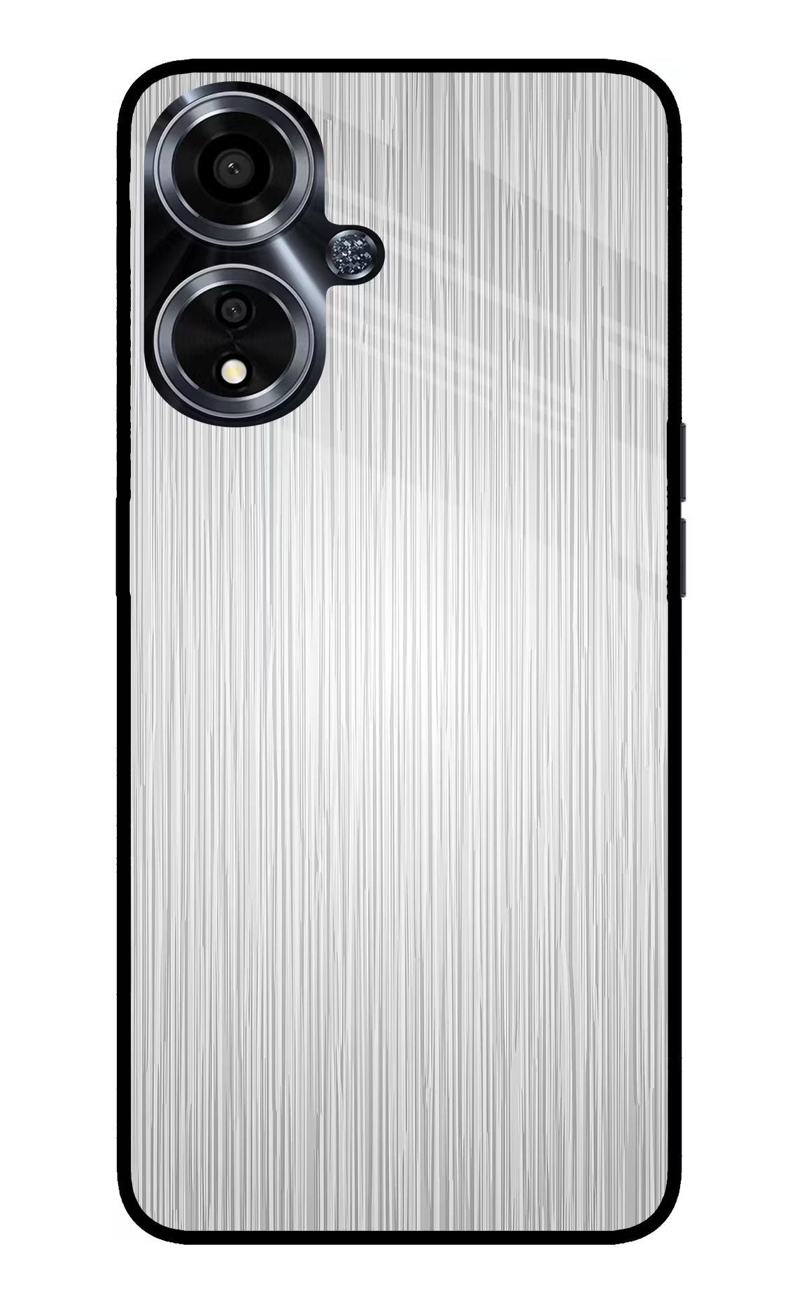 Wooden Grey Texture Oppo A59 5G Glass Case Back Cover by Casekaro