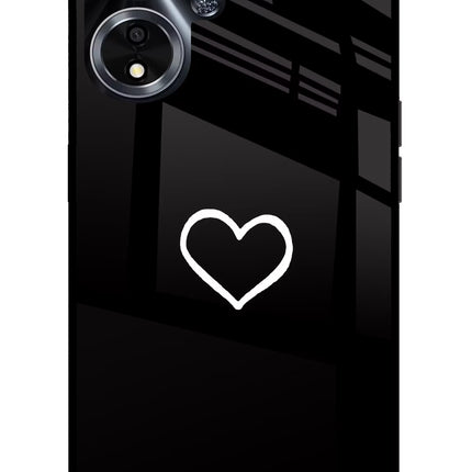 Heart Oppo A59 5G Glass Case Back Cover by Casekaro
