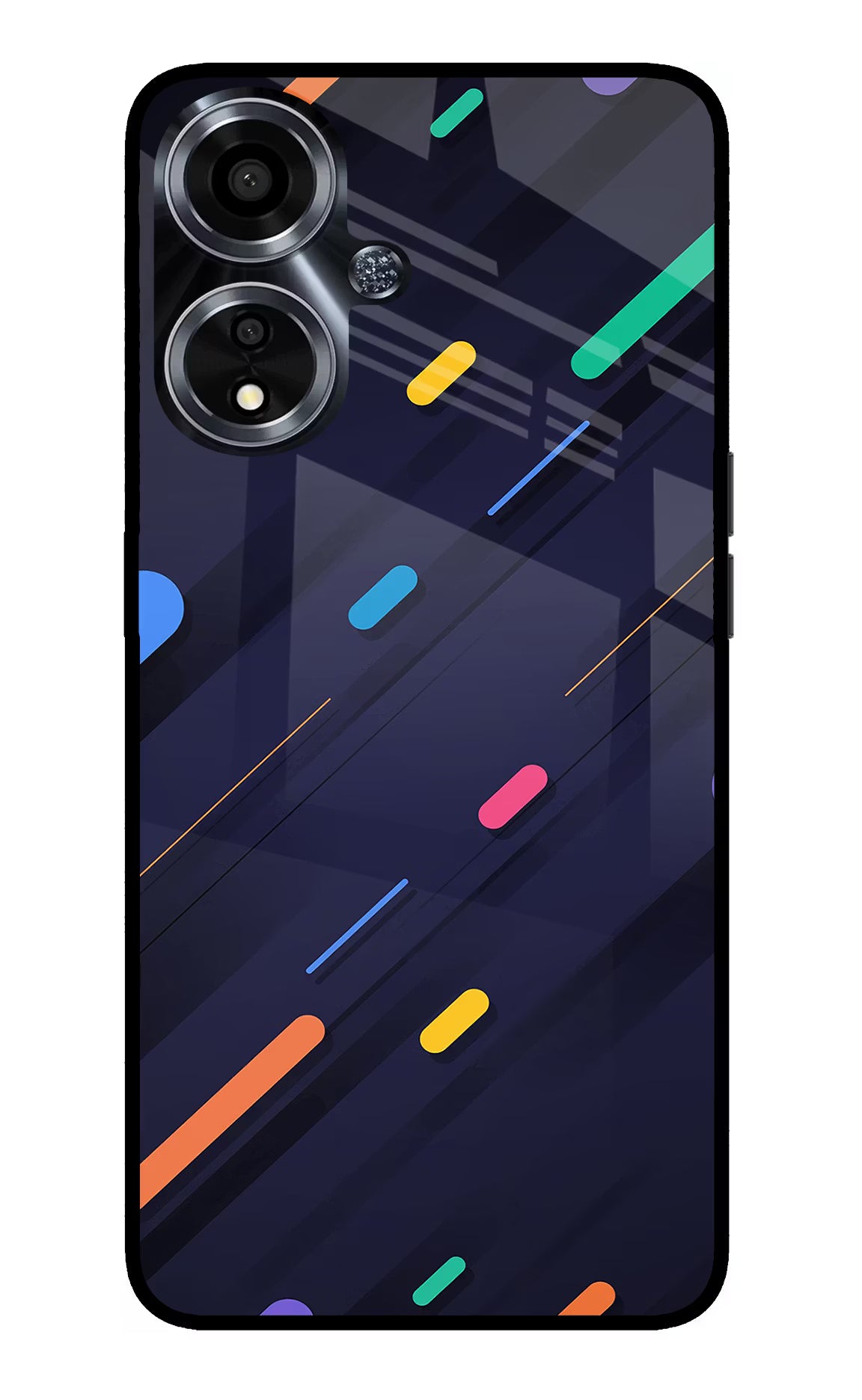 Abstract Design Oppo A59 5G Glass Case Back Cover by Casekaro