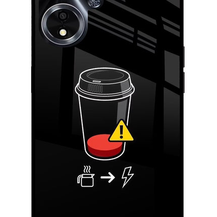 Coffee Oppo A59 5G Glass Case Back Cover by Casekaro