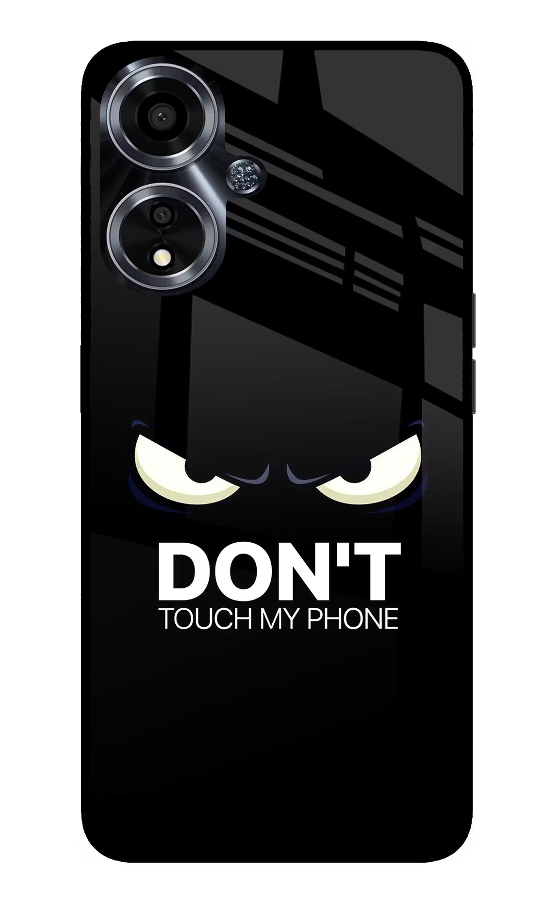 Don'T Touch My Phone Oppo A59 5G Glass Case Back Cover by Casekaro
