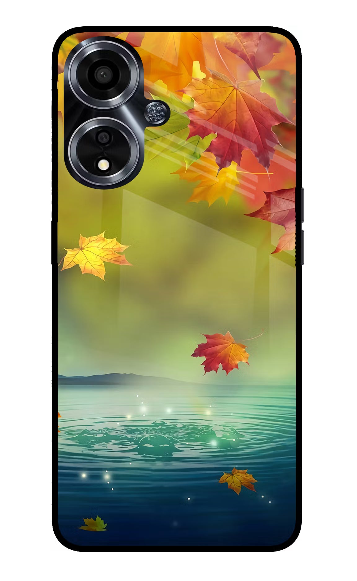 Flowers Oppo A59 5G Glass Case Back Cover by Casekaro