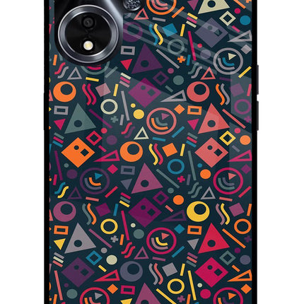 Geometric Abstract Oppo A59 5G Glass Case Back Cover by Casekaro