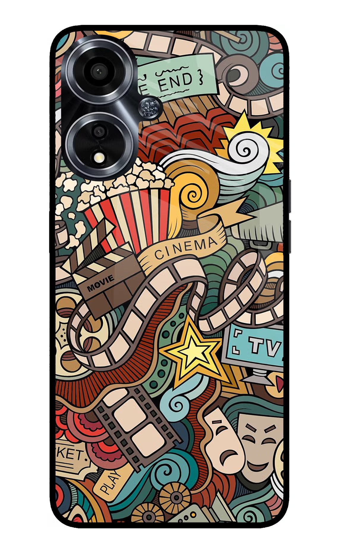 Cinema Abstract Oppo A59 5G Glass Case
