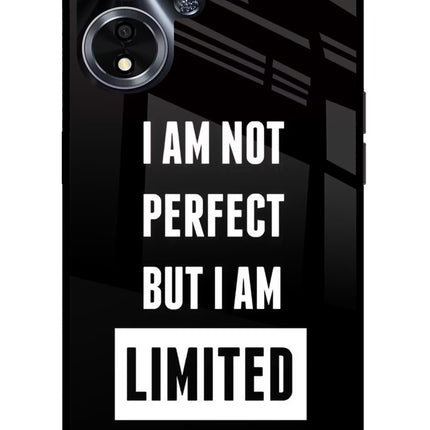 I Am Not Perfect But I Am Limited Edition Oppo A59 5G Glass Case Back Cover by Casekaro