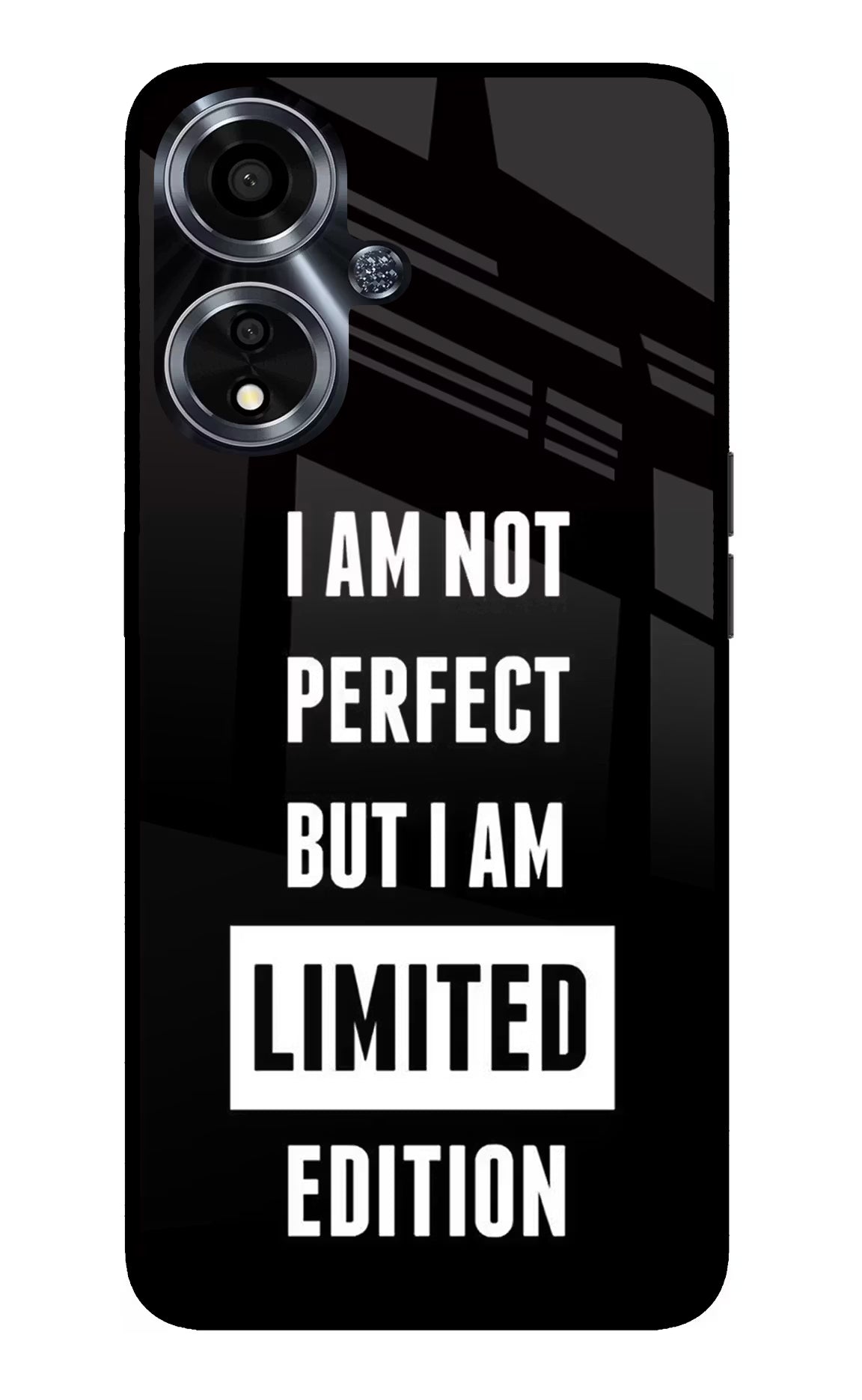 I Am Not Perfect But I Am Limited Edition Oppo A59 5G Glass Case Back Cover by Casekaro