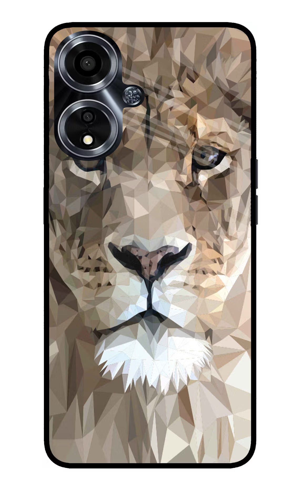 Lion Art Oppo A59 5G Glass Case Back Cover by Casekaro
