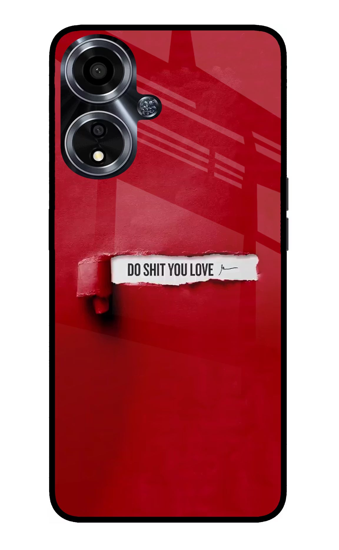 Do Shit You Love Oppo A59 5G Glass Case Back Cover by Casekaro