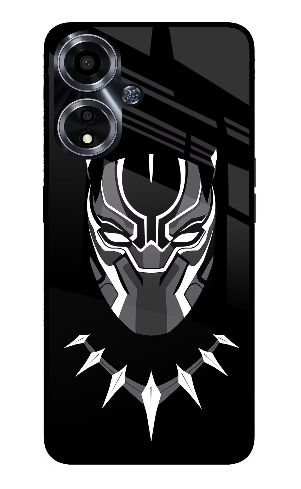 Black Panther Oppo A59 5G Glass Case Back Cover by Casekaro