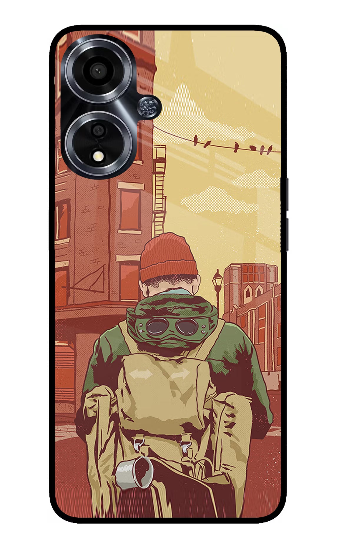 Adventurous Oppo A59 5G Glass Case Back Cover by Casekaro