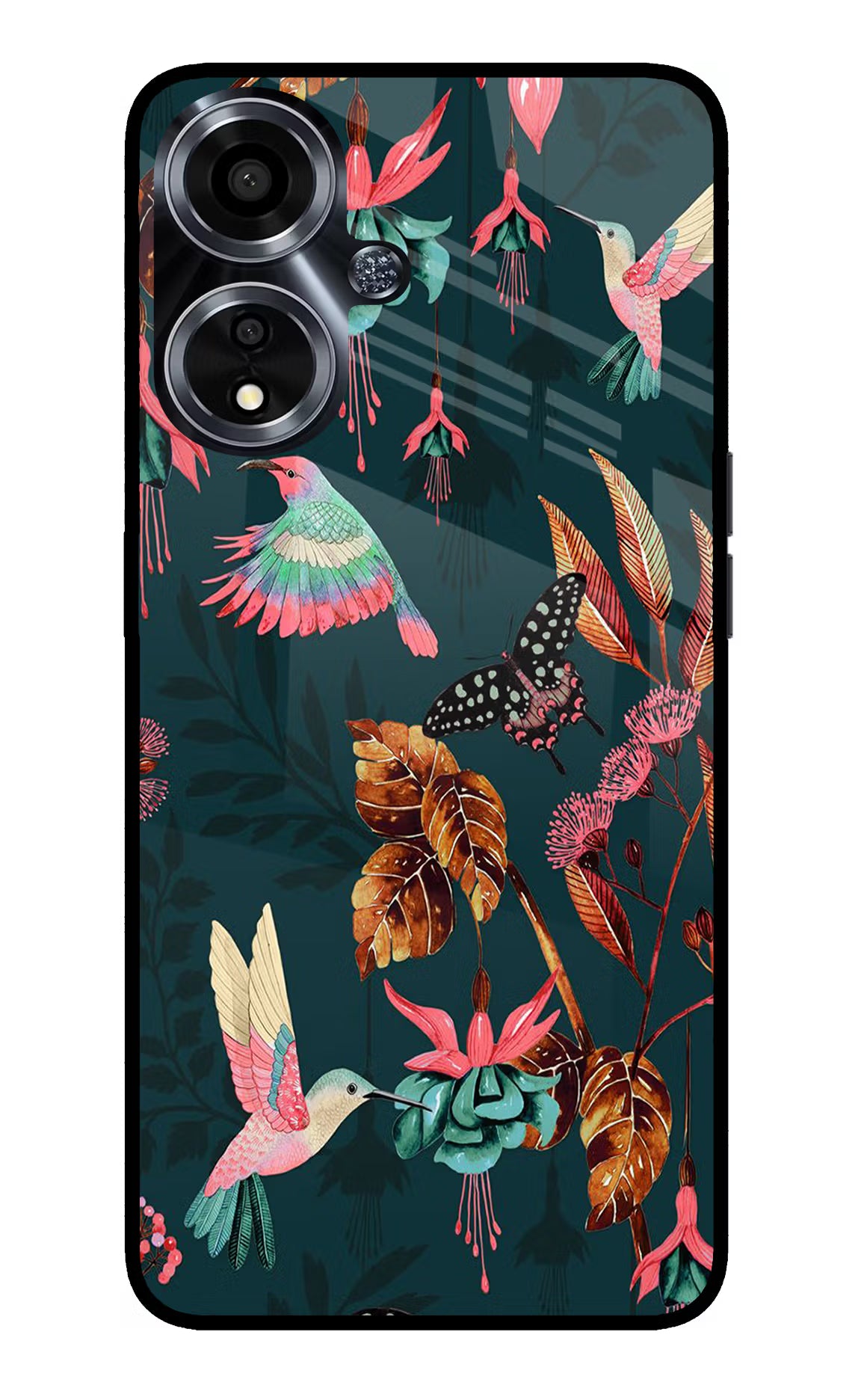 Birds Oppo A59 5G Glass Case Back Cover by Casekaro