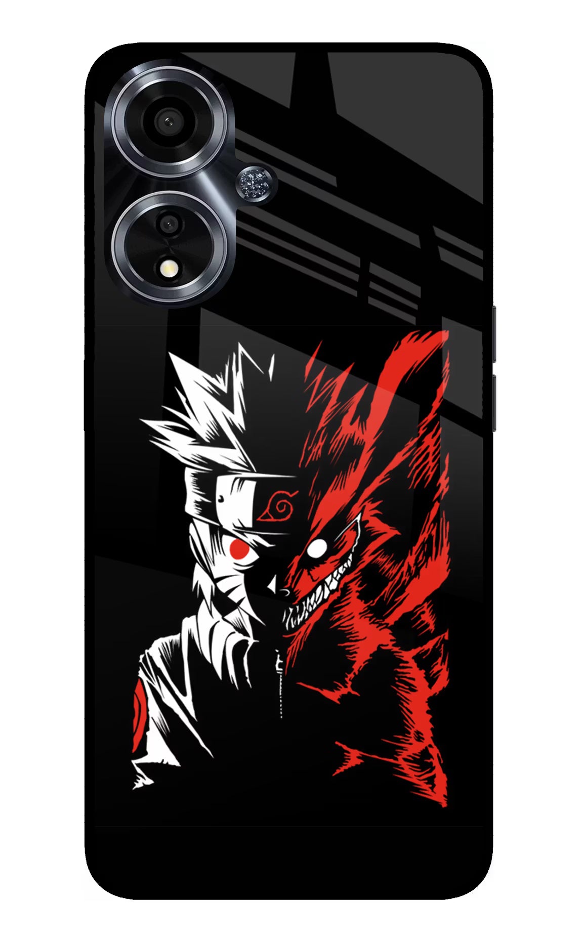 Naruto Two Face Oppo A59 5G Glass Case Back Cover by Casekaro