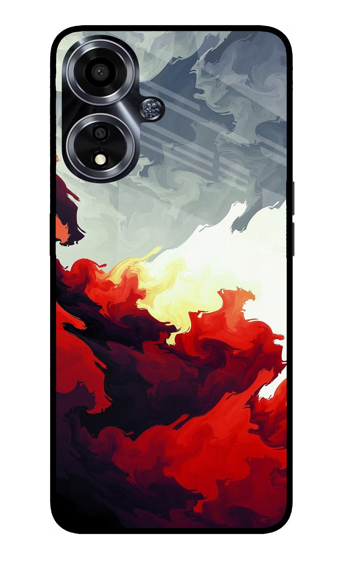 Fire Cloud Oppo A59 5G Glass Case Back Cover by Casekaro