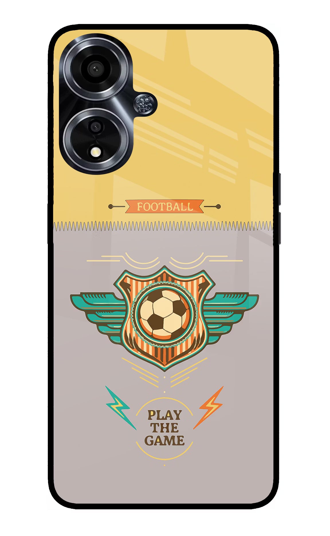 Football Oppo A59 5G Glass Case