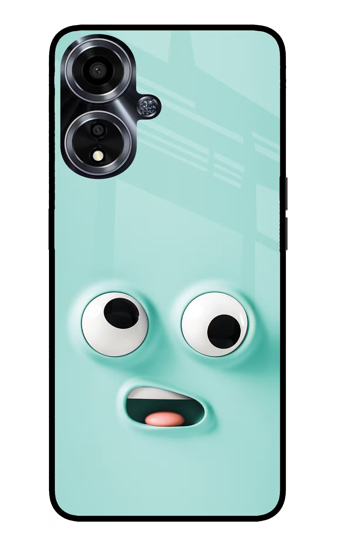 Funny Cartoon Oppo A59 5G Glass Case Back Cover by Casekaro