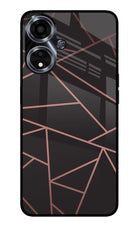 Geometric Pattern Oppo A59 5G Glass Case Back Cover by Casekaro