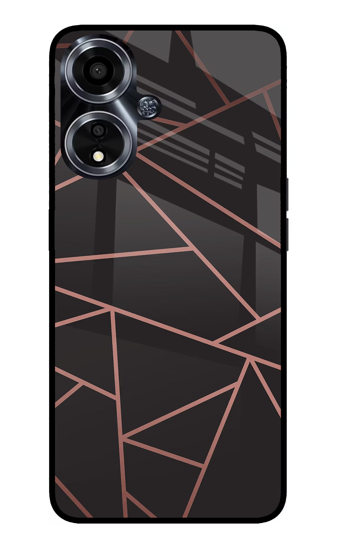 Geometric Pattern Oppo A59 5G Glass Case Back Cover by Casekaro