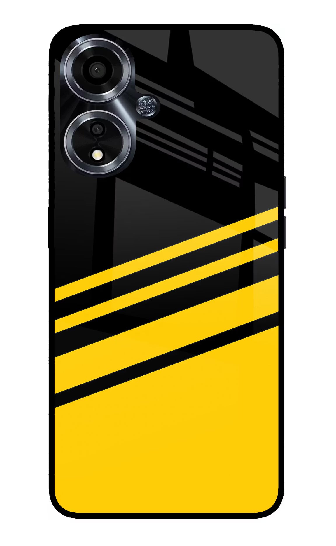 Yellow Shades Oppo A59 5G Glass Case Back Cover by Casekaro