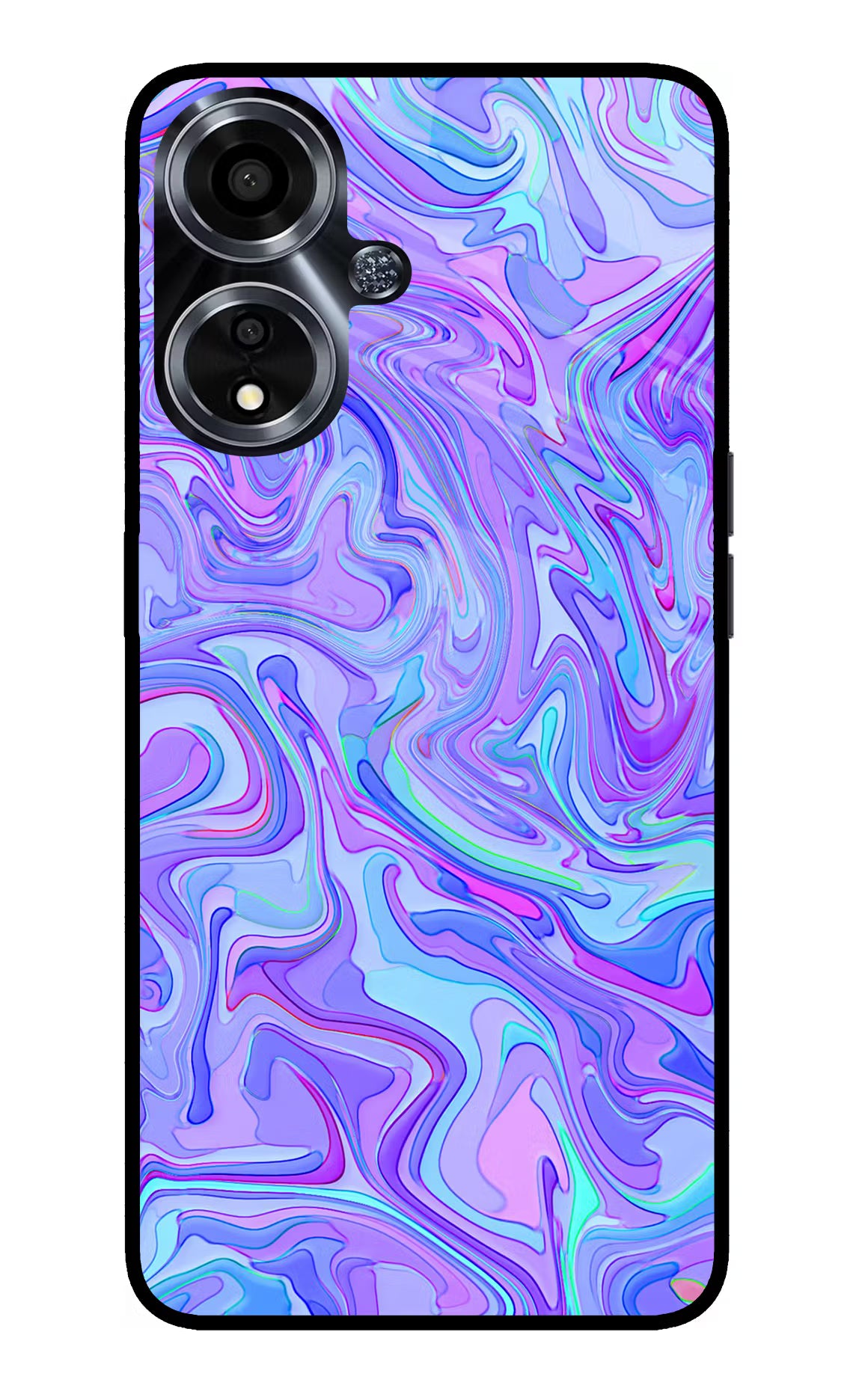 Glitter Oppo A59 5G Glass Case Back Cover by Casekaro