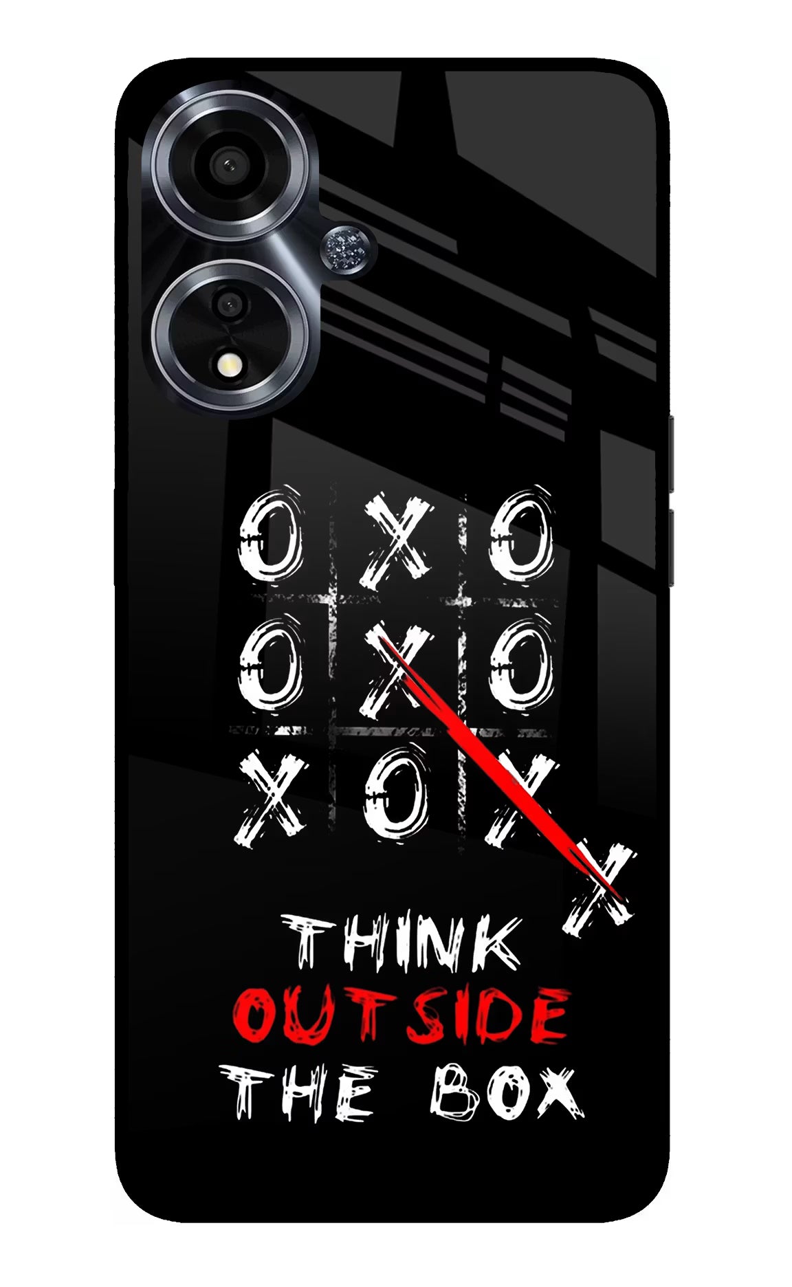 Think out of the BOX Oppo A59 5G Glass Case Back Cover by Casekaro