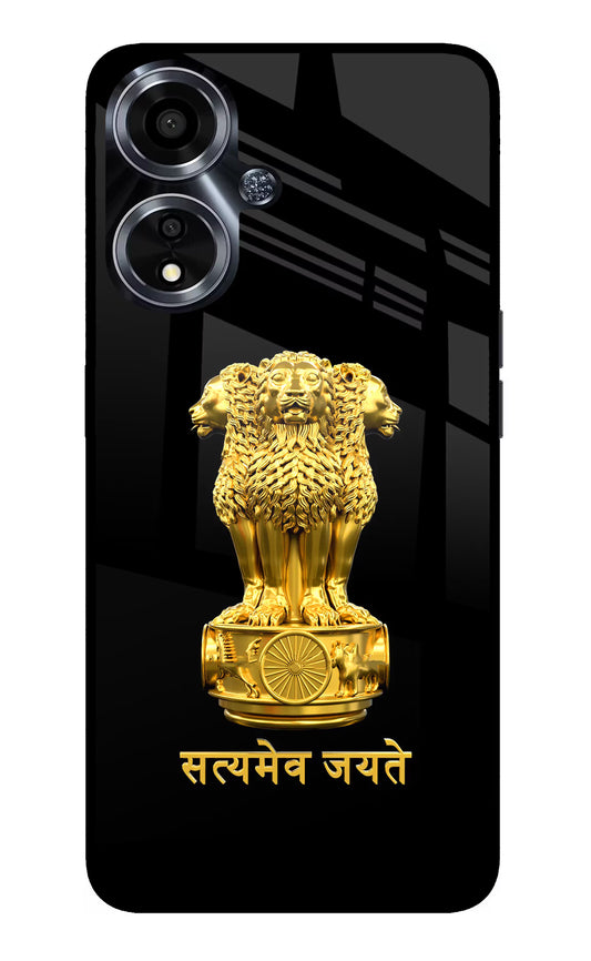 Satyamev Jayate Golden Oppo A59 5G Glass Case