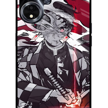 Demon Slayer Oppo A59 5G Glass Case Back Cover by Casekaro