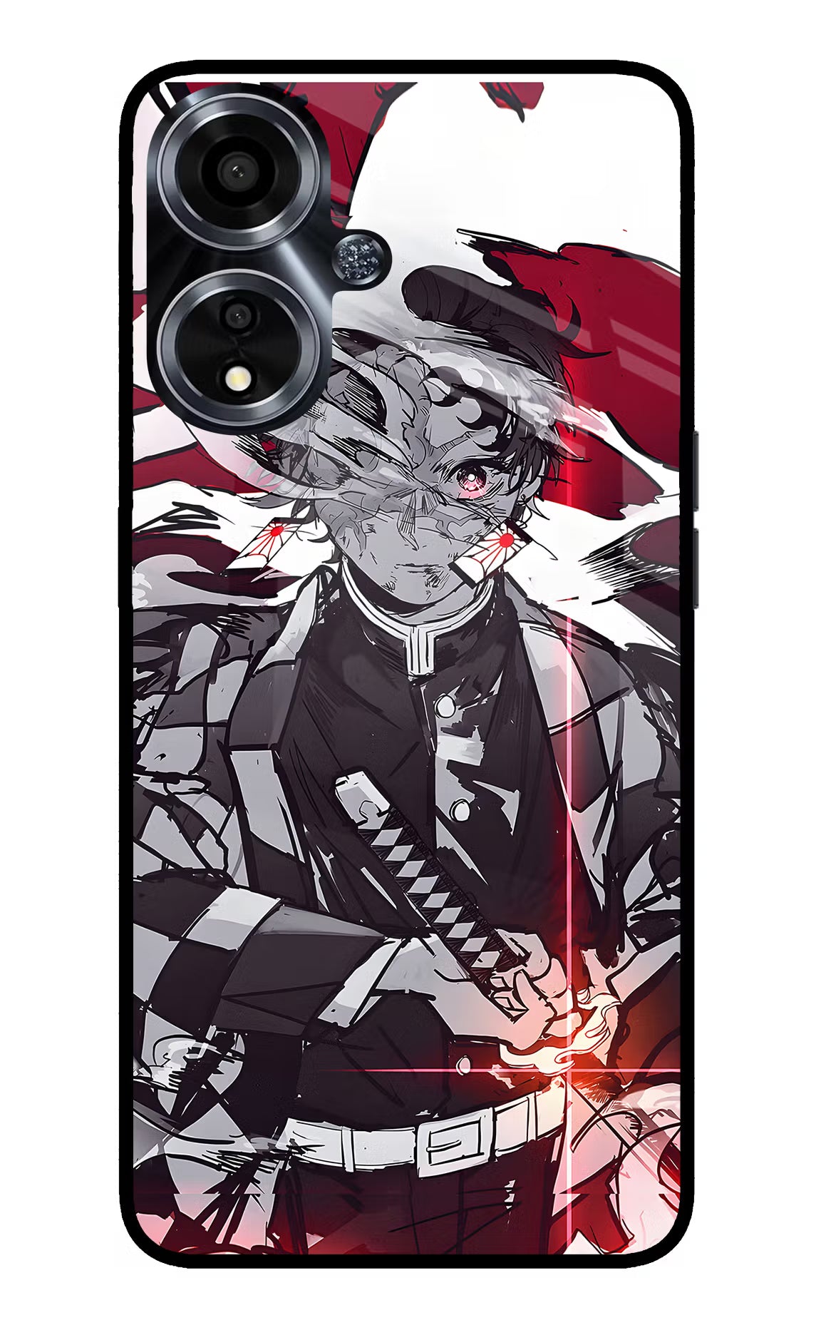 Demon Slayer Oppo A59 5G Glass Case Back Cover by Casekaro
